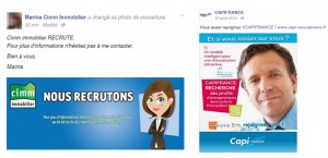 Capture d'écran post Facebook Cimm Immobilier