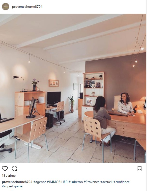 agence immobilière bureau instagram
